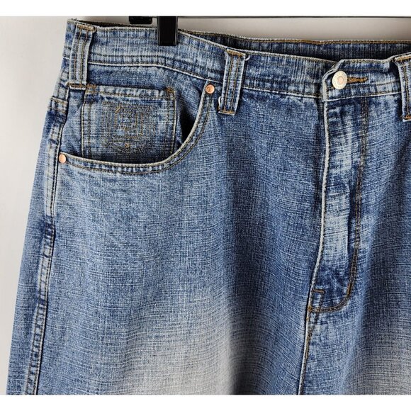 Vintage DEF JAM Univ Jeans Mens 38x34 Blue Denim Baggy Loose Hip Hop Skate Y2K - Picture 3 of 10